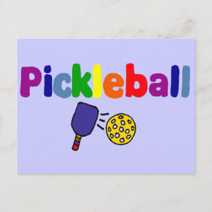 Carte Postale Design d'art de Pickleball coloré