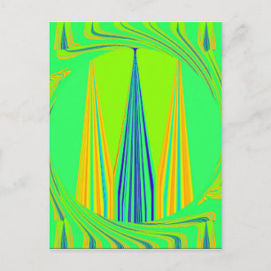 Carte Postale Design d'art Motif géométrique Edgy