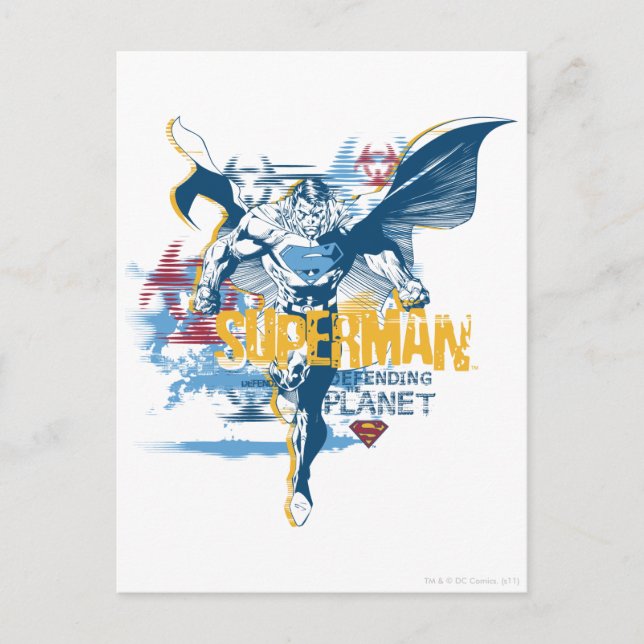 Carte Postale Design de bio Superman (Devant)