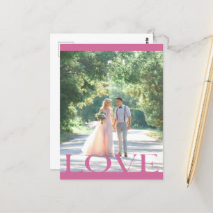 Carte Postale Design de cadre LOVE typographique