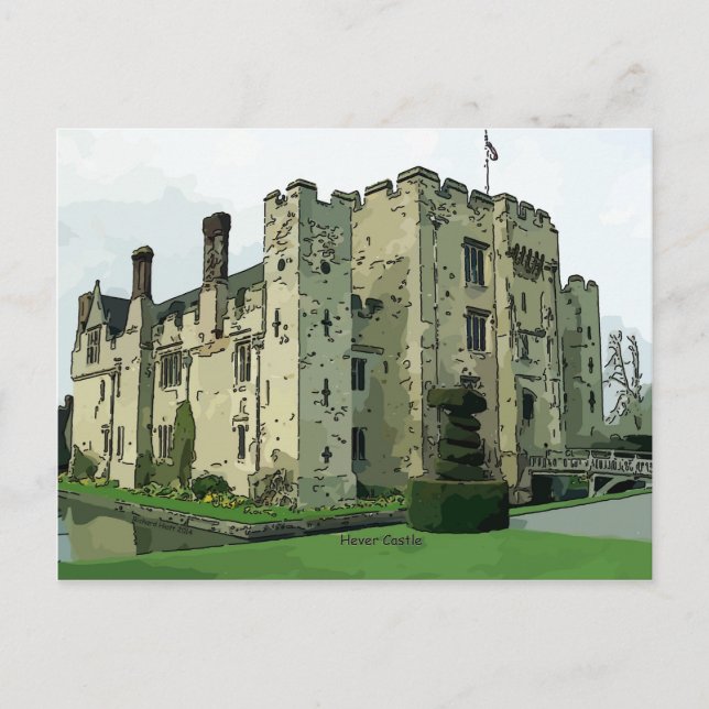 Carte Postale Design de château de Hever 2 (Devant)