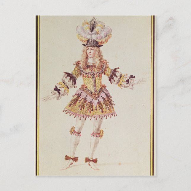 Carte Postale Design de costume pour danseur masculin, c.1660 (Devant)