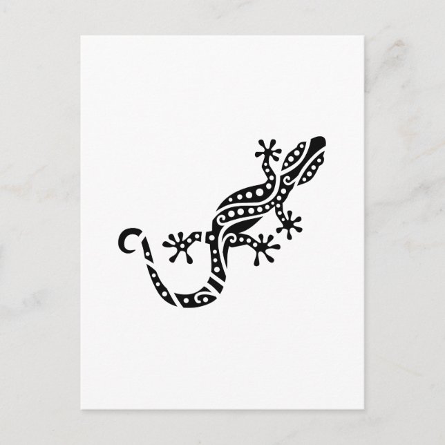 Carte Postale Design de gecko noir (Devant)