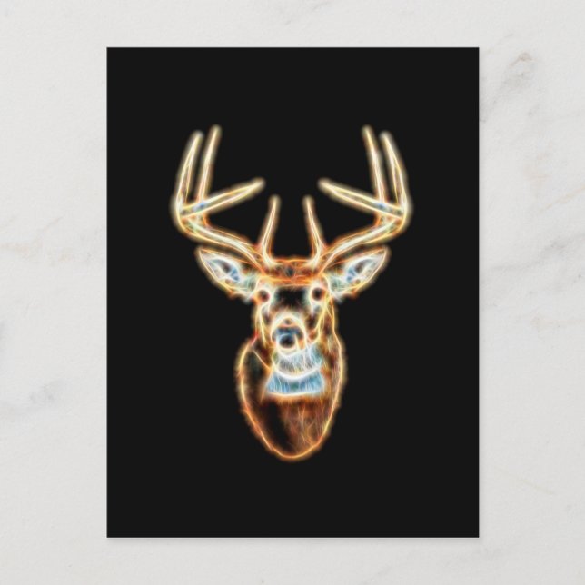 Carte Postale Design de l'Esprit Energie de la Tête de cerf (Devant)