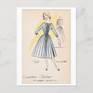 Carte Postale Design de mode vintage pour habiller, Créateurs St