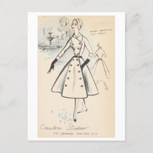 Carte Postale Design de mode vintage pour habiller, Créateurs St