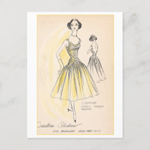 Carte Postale Design de mode vintage pour habiller, Créateurs St