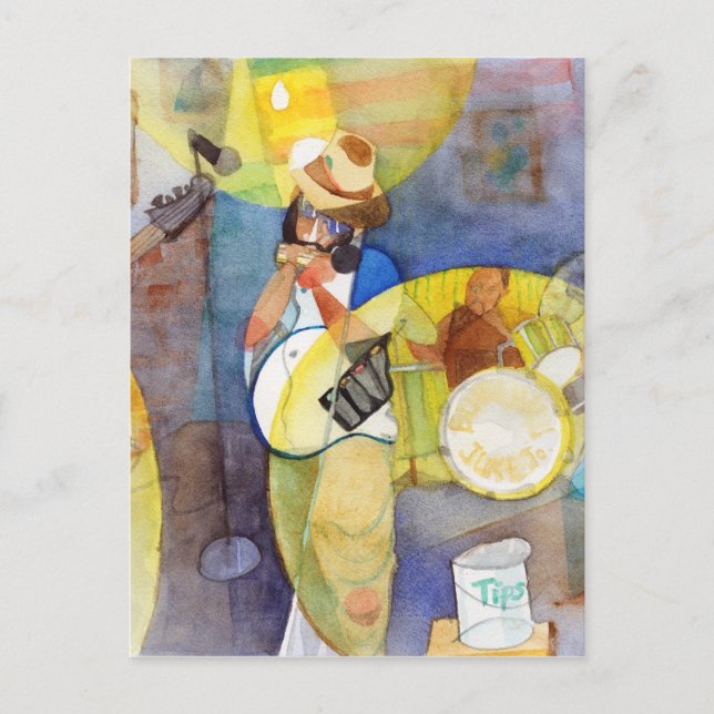 Carte Postale Design de musique Delta Blues (Devant)