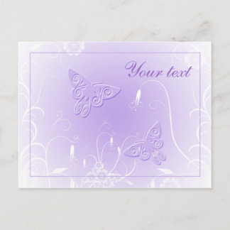 Carte Postale Design de papillon pastel doux