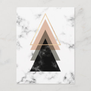 Carte Postale Design d'impression en marbre pastel