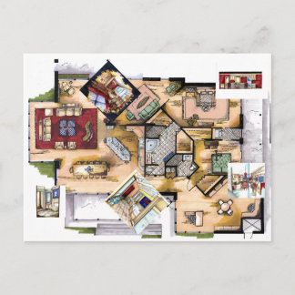 Carte postale design d'intérieur