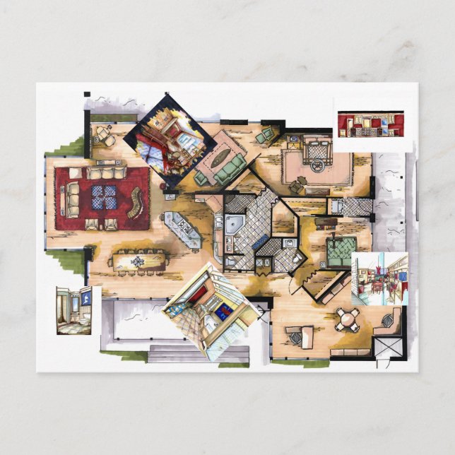 Carte postale design d'intérieur (Devant)