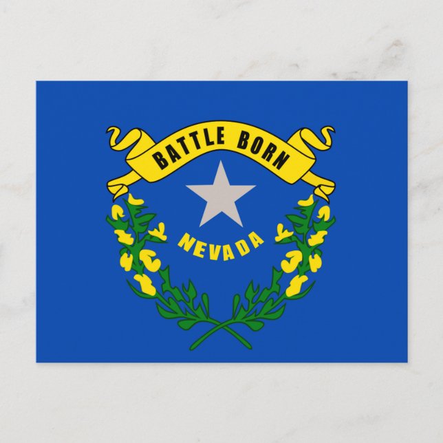 Carte Postale Design du drapeau d'état du Nevada (Devant)