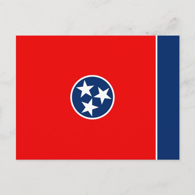 Carte Postale Design du drapeau d'état du Tennessee (Devant)