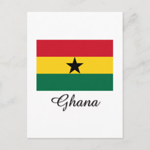 Carte Postale Design du drapeau du Ghana