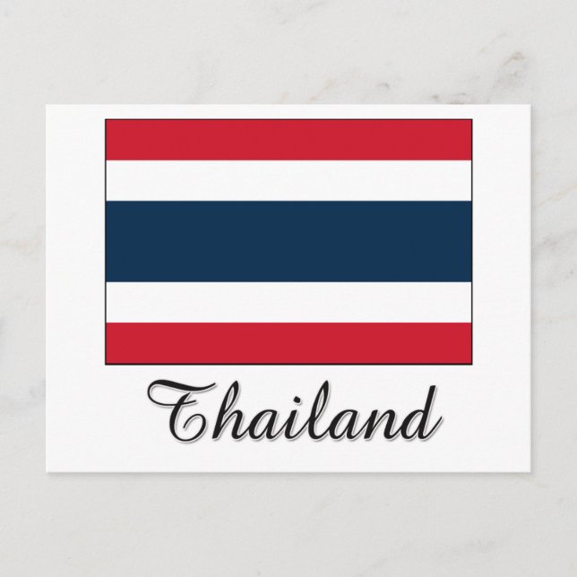 Carte Postale Design du drapeau thaïlandais (Devant)