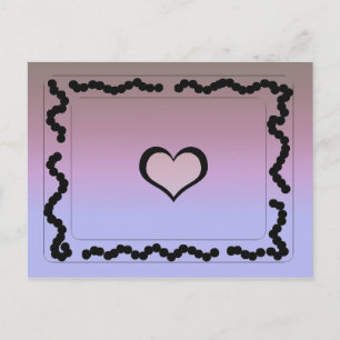 Carte Postale Design élégant noir et violet