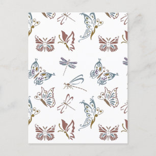 Carte Postale Design floral coloré
