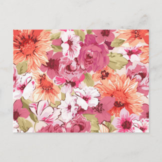 Carte Postale Design floral élégant Abstrait