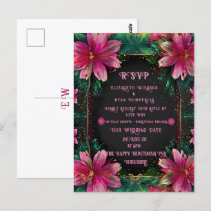 Carte Postale Design floral élégant avec des couleurs vives