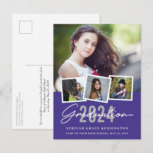 Carte Postale Design moderne N'importe quelle année Diplôme 4 Ph (Devant / Derrière)