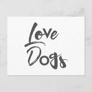 Carte Postale Design moderne, simple, urbain, cool de Love Dogs