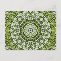 Design Motif Mandala vert et blanc