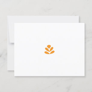 Carte Postale Design orangé style fleur sur fond sombre