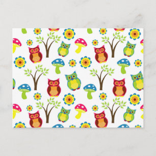 Carte postale Design Owls