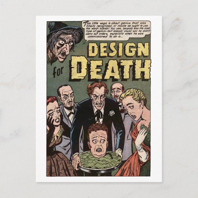 Carte Postale Design pour le panneau de bandes dessinées Death V (Devant)