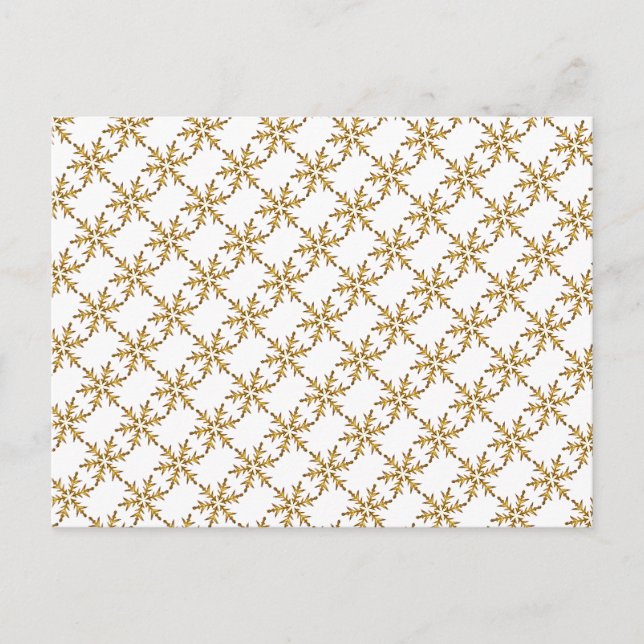 Carte postale Design Snowflake Golden (Devant)