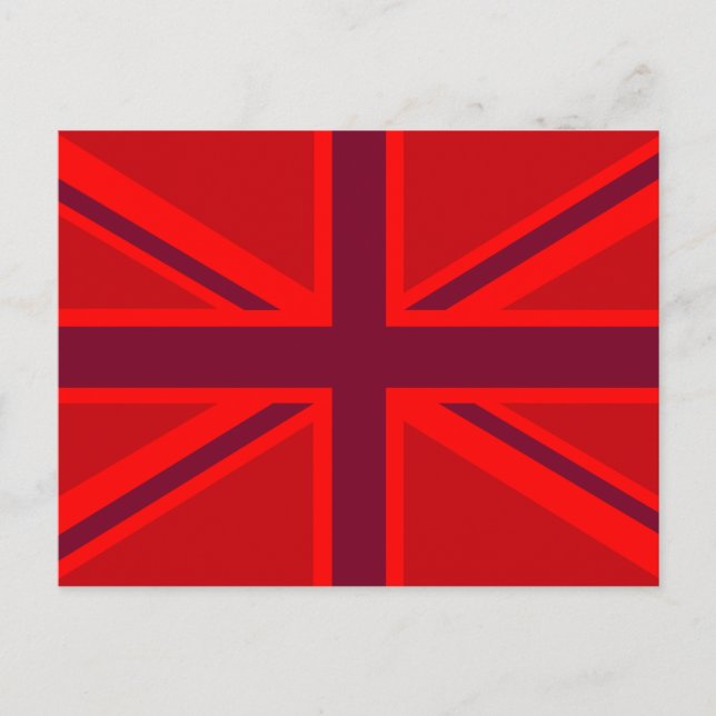 Carte Postale Design Union Jack à accent rouge (Devant)