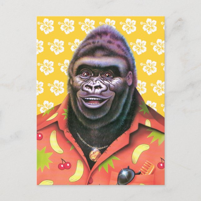 Carte postale design Vain Gorilla. (Devant)