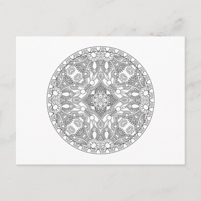 Carte Postale Design Zendala (Devant)