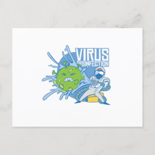 Carte Postale Désinfection par virus