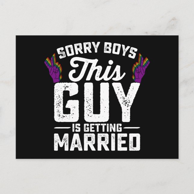 Carte Postale Désolé Garçons Ce Gars Se Marie Gay (Devant)
