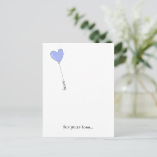 Carte Postale Désolé pour votre perte - Sympathie pour le doux b