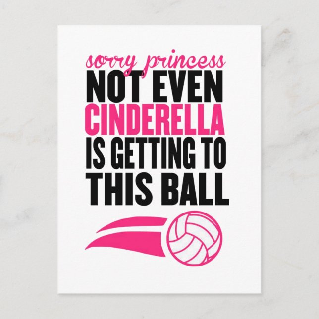 Carte Postale Désolé Princess Volleyball Ball" (Devant)