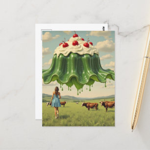 Carte Postale Dessert surréaliste dans le pâturage