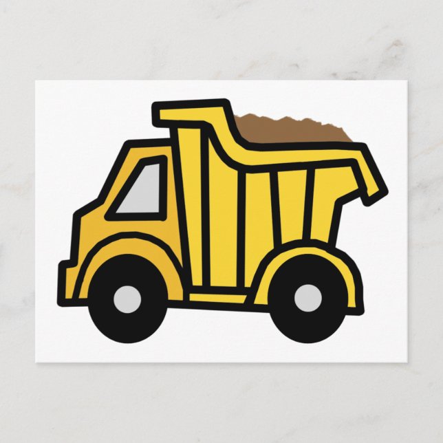 Carte Postale Dessin à clip avec un camion à pompe de constructi (Devant)