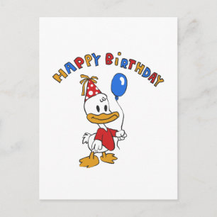 Carte Postale Dessin animé d'anniversaire de canard choisir la