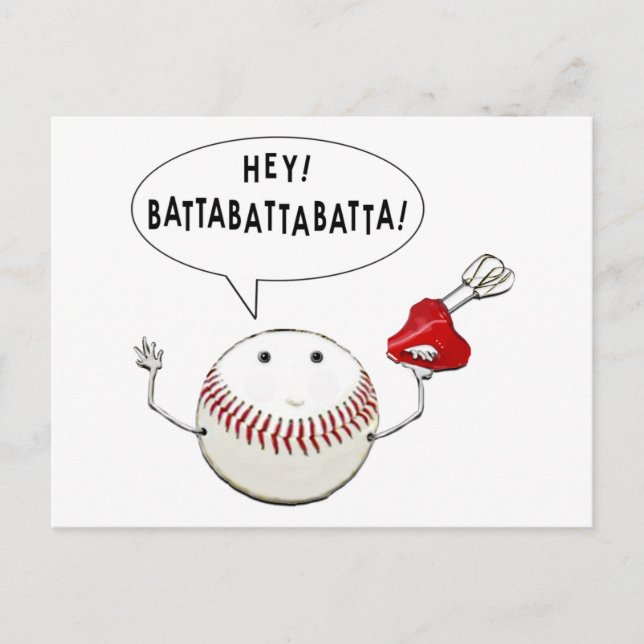 Carte Postale Dessin animé de baseball (Devant)