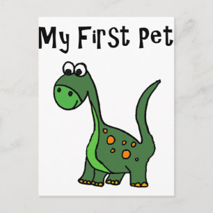 Carte Postale Dessin animé de dinosaure drôle dit Mon premier an