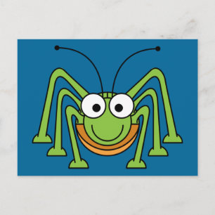 Carte Postale dessin animé de grasshopper