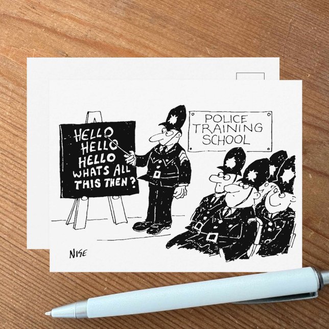 Carte Postale Dessin animé de l'école de formation de police (Créateur téléchargé)