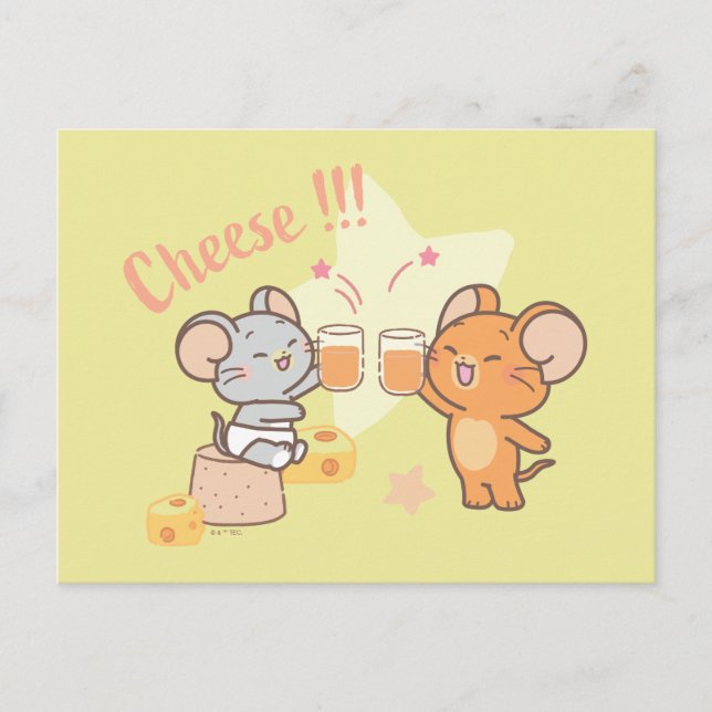 Carte Postale Dessin animé Tom et Jerry Santé au fromage (Devant)