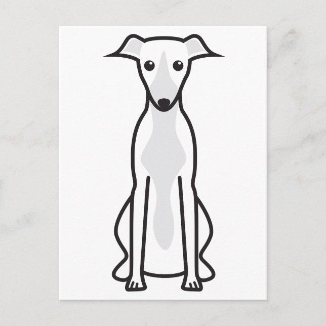 Carte Postale Dessin animé Whippet Dog (Devant)