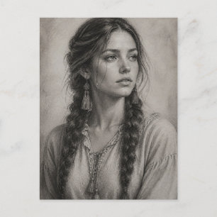 Carte Postale Dessin au crayon