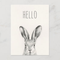 Dessin au crayon de lapin - Bonjour