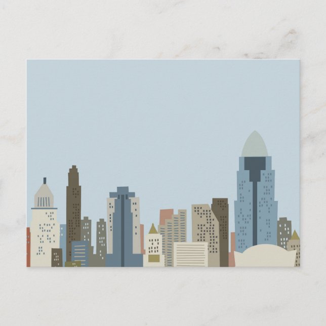 Carte Postale Dessin Cincinnati (Devant)
